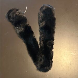 Elegant Black Faux Fur Scarf